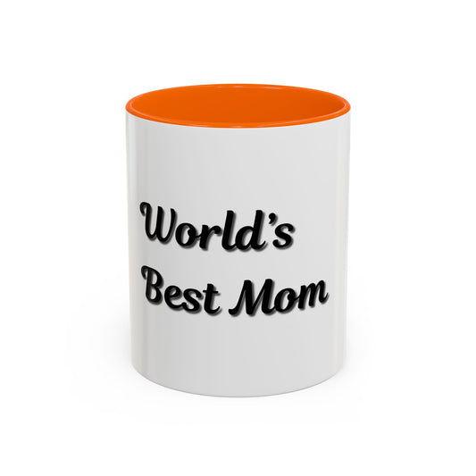 World's Best Mom Accent Coffee Mug - 11oz & 15oz - Perfect Gift for Mother's Day - product image