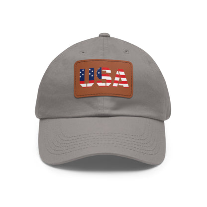 Dad Hat with USA Leather Patch