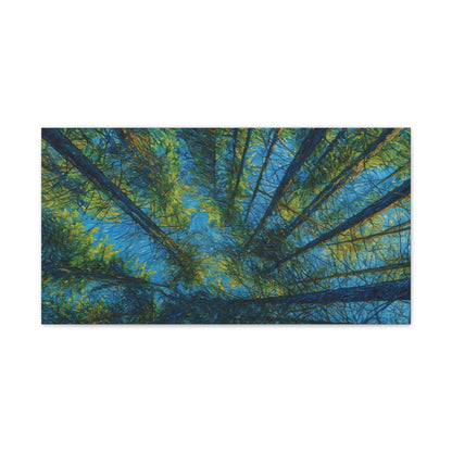 Canvas Wall Art, Forest Perspective Print, Nature Decor, Home & Office Art, Rustic Wall Hanging, Tree Art for Nature Lovers