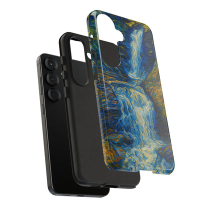 Artistic Phone Case - Waterfall Design, Unique Gift, Phone Accessory, Nature Lover, Original Artwork