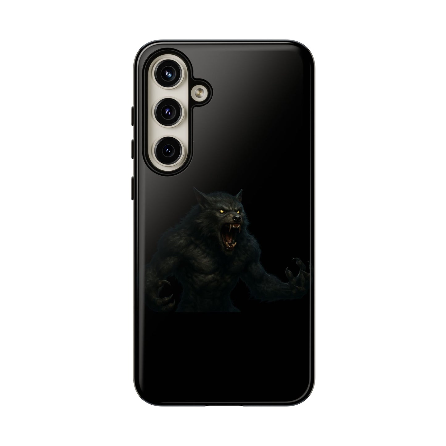 Werewolf Phone Case, Tough Cases, Black Panther Design, Gift for Animal Lovers, Phone Accessories, Fierce Phone Protection