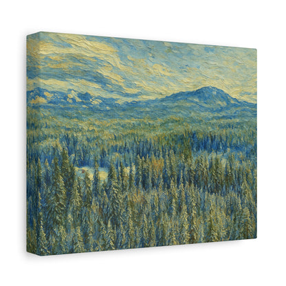 Scenic Landscape Canvas Print, Rustic Home Decor, Wall Art for Nature Lovers, Gift for Art Enthusiasts, Serene Forest Artwork