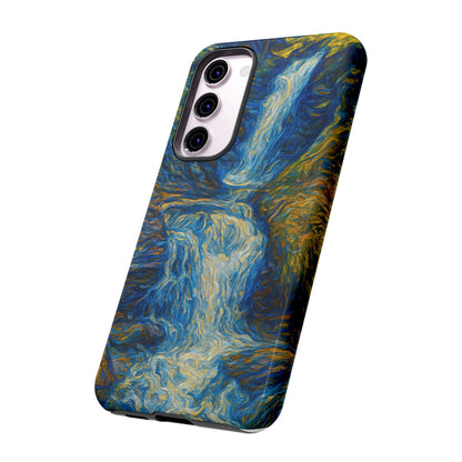 Artistic Phone Case - Waterfall Design, Unique Gift, Phone Accessory, Nature Lover, Original Artwork