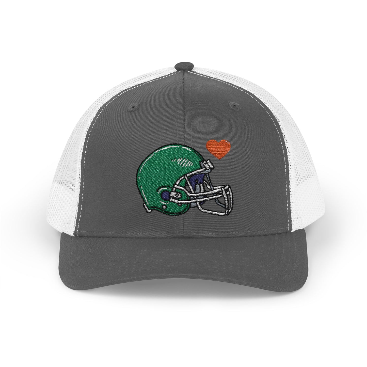 Snapback Trucker Cap with Football Heart Design - Perfect for Sports Fans, Gifts for Gamers, Casual Outings, Tailgating, and Team Spirit