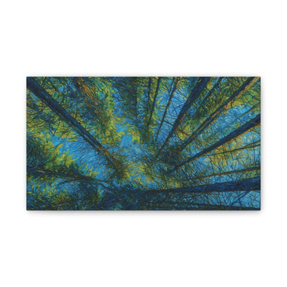 Canvas Wall Art, Forest Perspective Print, Nature Decor, Home & Office Art, Rustic Wall Hanging, Tree Art for Nature Lovers