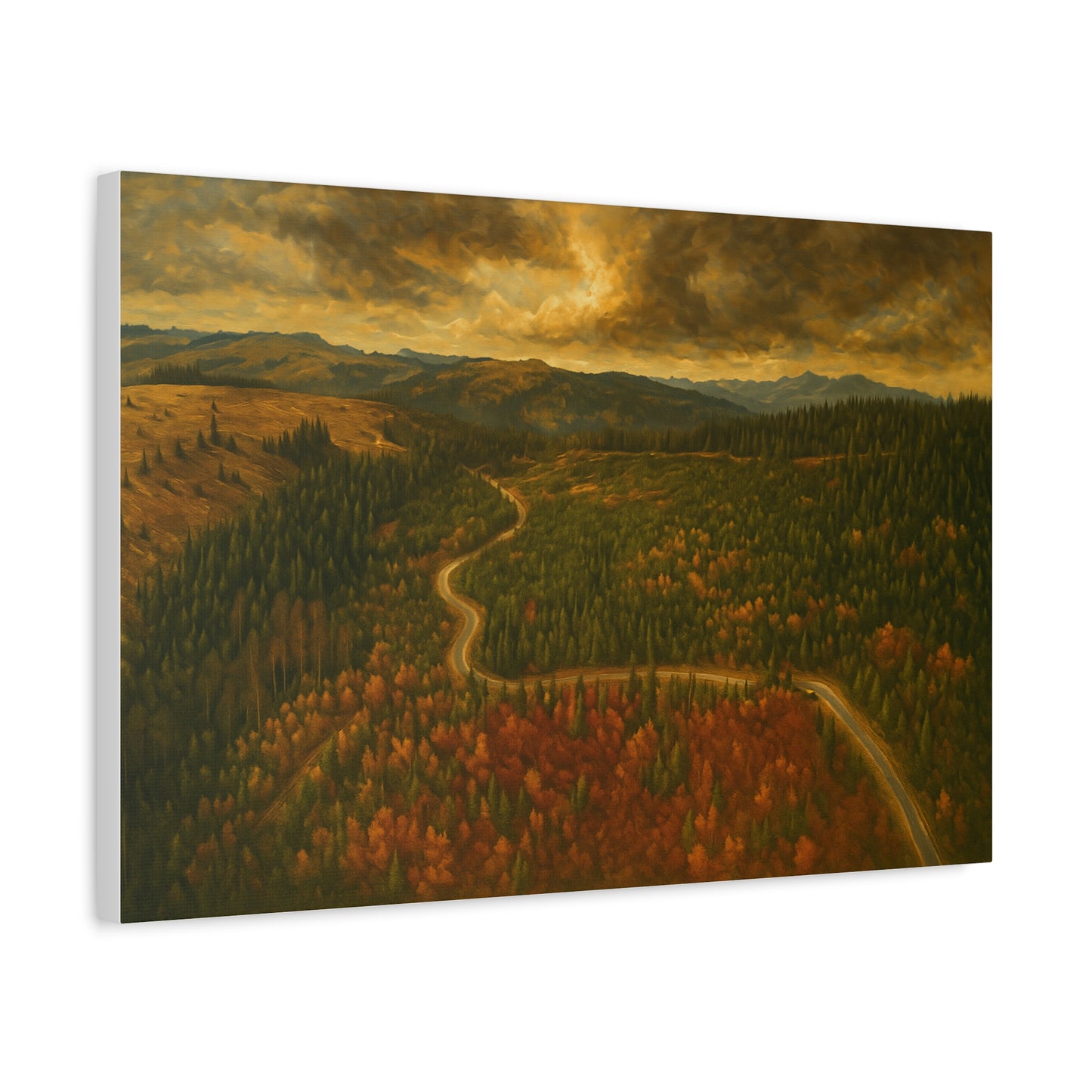 Stretched Canvas Art, Scenic Landscape Wall Decor, Nature Painting for Home, Rustic Room Accent, Gift for Nature Lovers