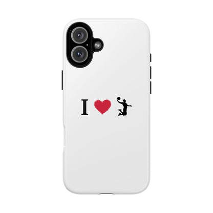 I Love Basketball Phone Case, Sporty Cell Cover, Basketball Gift for Players, Tough Cases, Love for Sports Accessories