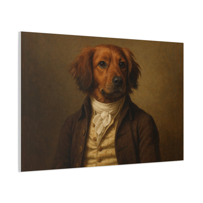 Regal Dog Portrait Matte Canvas