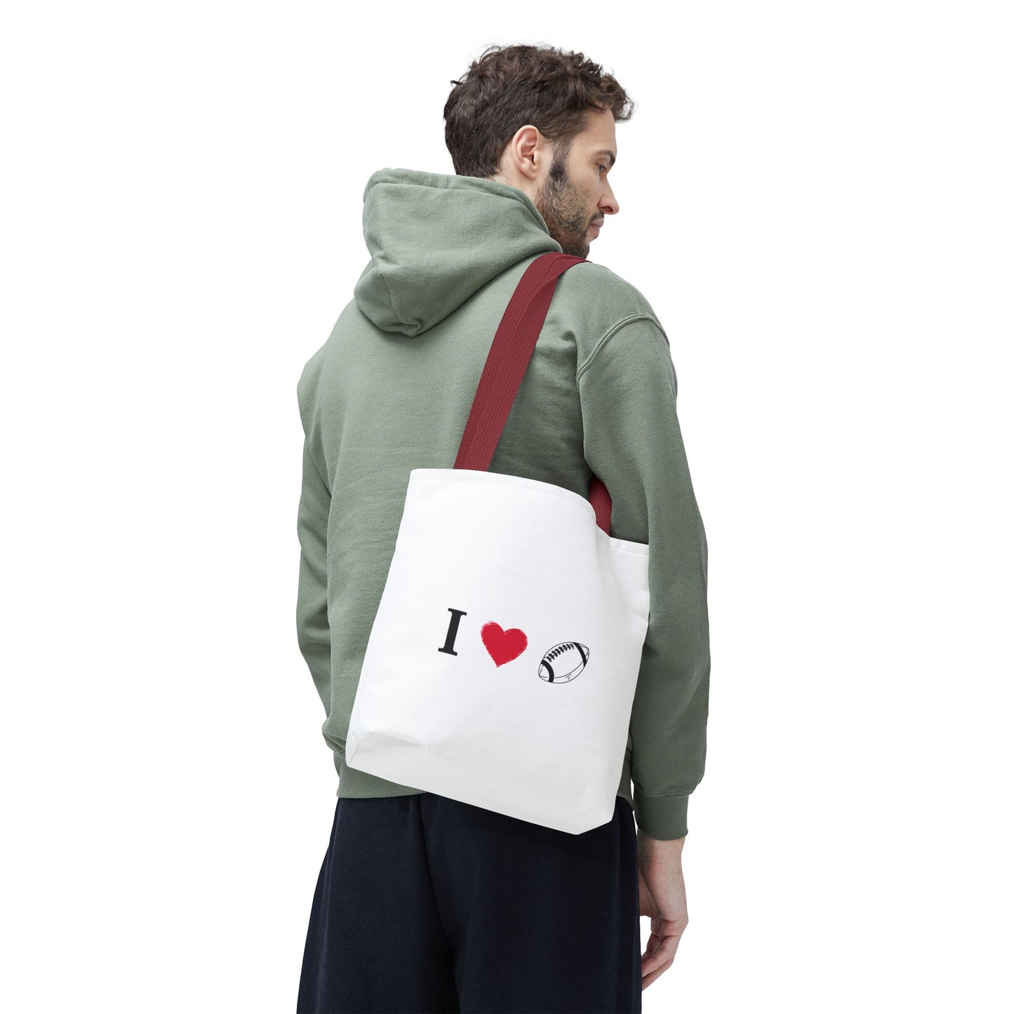 Football Lover's Tote Bag - Perfect for Game Day, Sports Events, Gifts for Fans, Eco-Friendly Carryall, Personal Use, Travel Bag