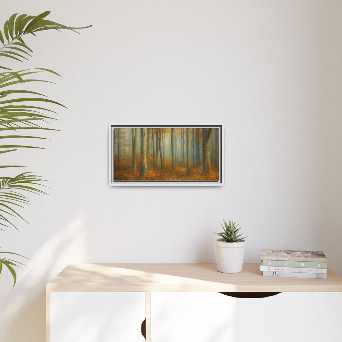 Autumn Forest Canvas Art, Framed Wall Decor, Rustic Home Decor, Nature Artwork, Gift for Nature Lovers