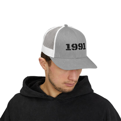 Vintage 1991 Snapback Trucker Cap, Retro Hat, Unisex Baseball Cap, Gift for Birth Year 1991, Casual Style Headwear