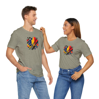 Artistic Heart Unisex Jersey Tee - Vibrant Graphic Tee, Casual Wear, Gift for Art Lovers, Birthday Surprise, Everyday Comfort