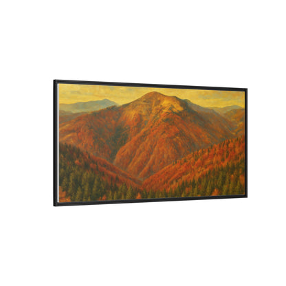 Autumn Landscape Wall Art, Cozy Home Decor, Nature Print, Framed Canvas, Fall Decorations, Gift Idea for Art Lovers