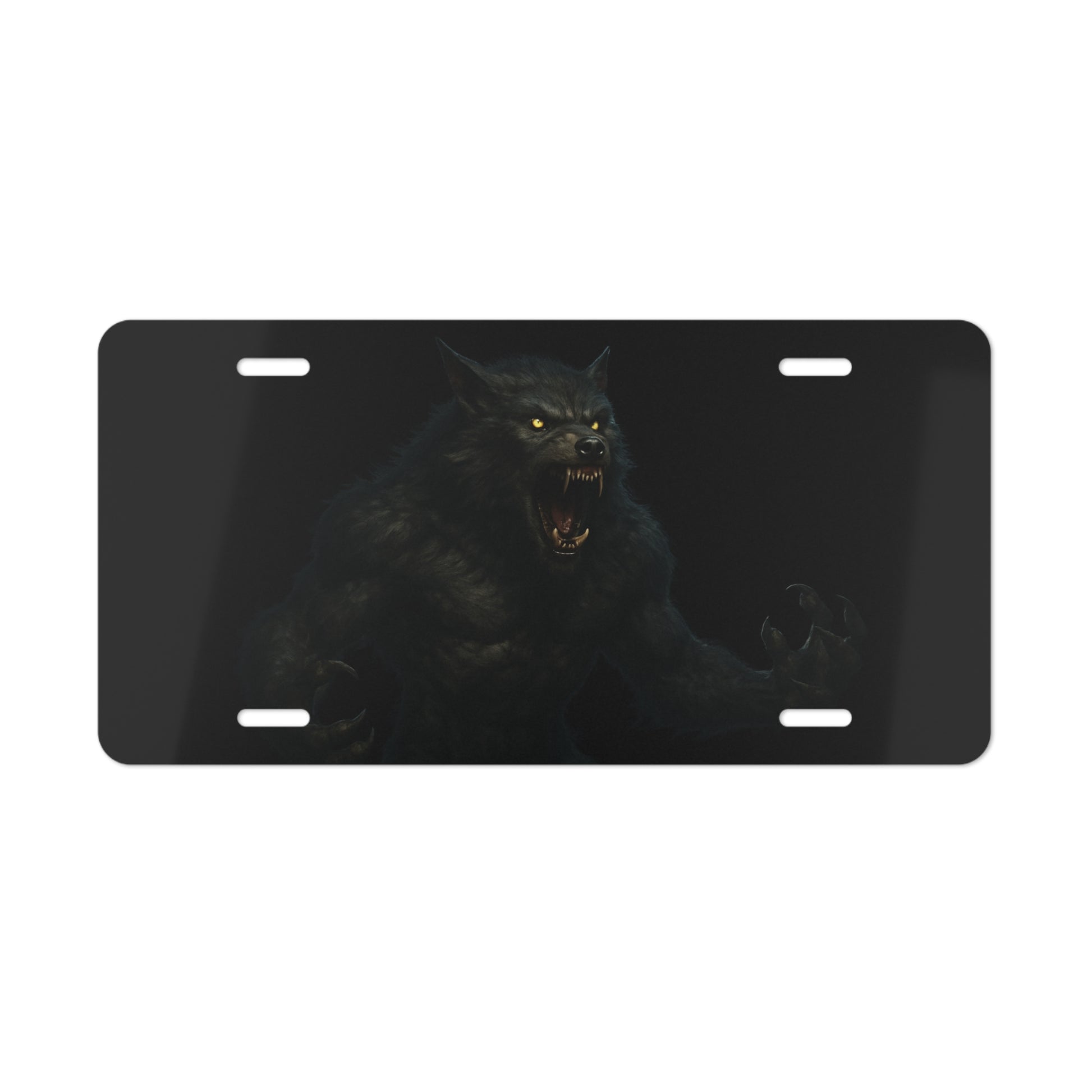 Werewolf Vanity Plate, Custom Car Accessories, Unique Wall Decor, Horror Enthusiast Gift, Personalized License Plate - product image
