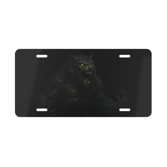 Werewolf Vanity Plate, Custom Car Accessories, Unique Wall Decor, Horror Enthusiast Gift, Personalized License Plate - product image