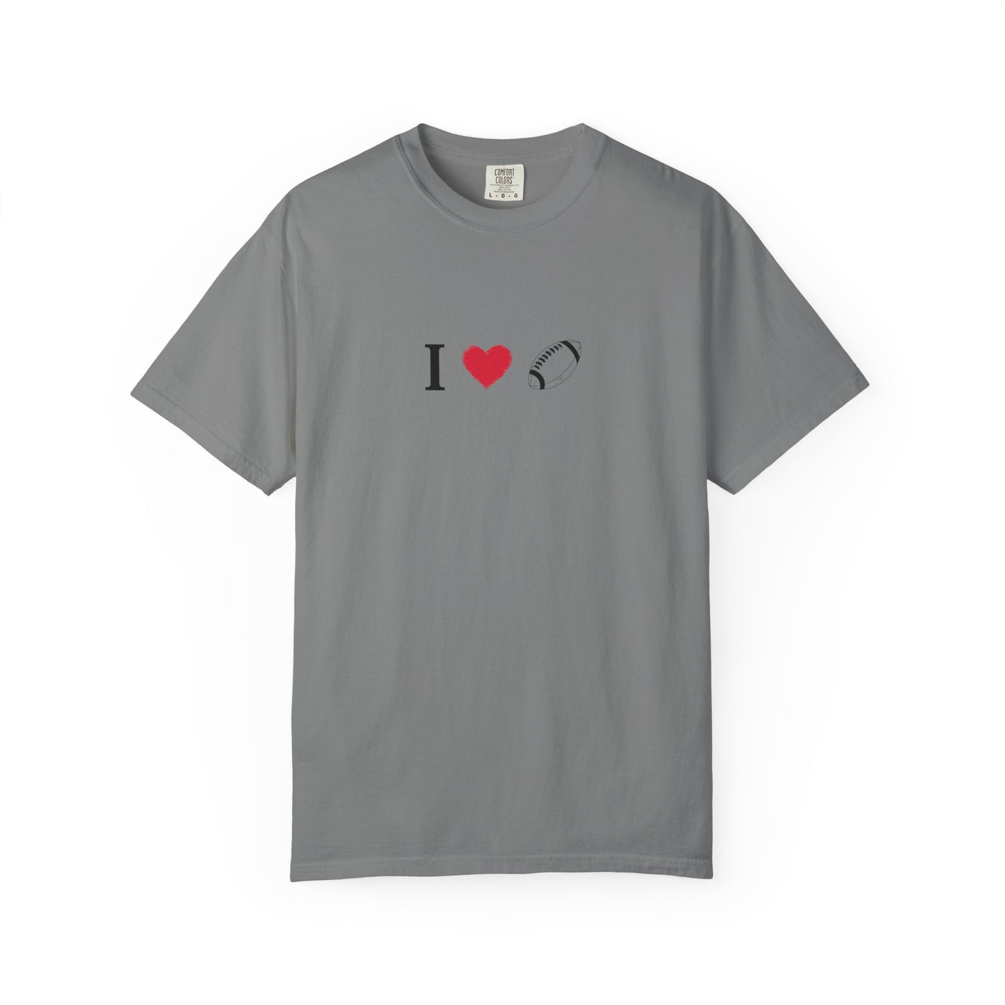 I Love Football T-Shirt - Unisex Cotton Tee, Fun Gift for Friends, Casual Style, Birthday Present, Summer Apparel