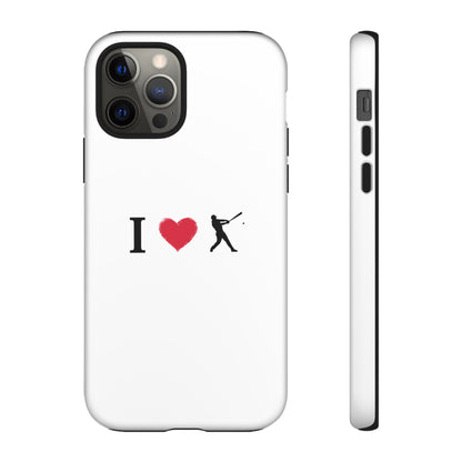 Baseball Love Phone Case, Tough Cases for Sports Lovers, i Heart Baseball Protection, Gift for Players, Cute Sports Case