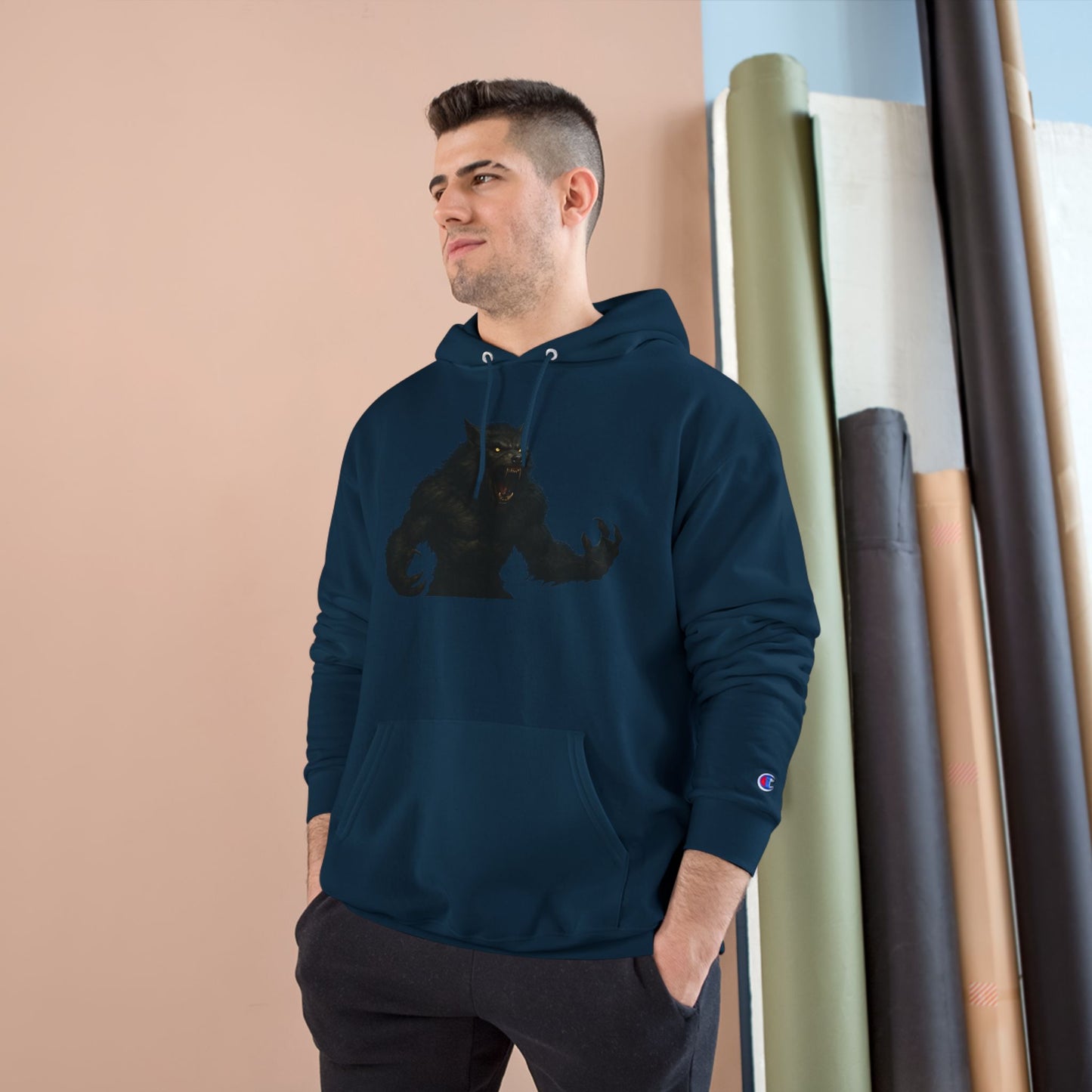 Werewolf Champion Hoodie - Edgy Graphic Sweatshirt for Gamers, Perfect for Gifts, Casual Wear, Fall Fashion, Anime Lovers