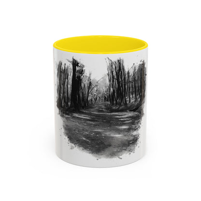 Moody Abstract Forest Coffee Mug | Unique Gift for Nature Lovers, Cozy Home Decor, Perfect for Coffee, Tea, and Hot Chocolate