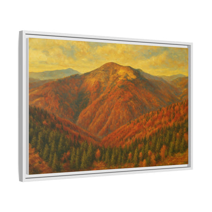 Autumn Landscape Wall Art, Cozy Home Decor, Nature Print, Framed Canvas, Fall Decorations, Gift Idea for Art Lovers