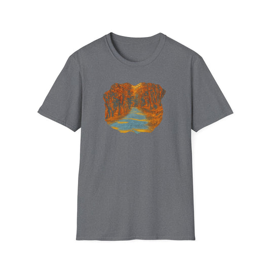 Nature-Inspired Unisex Softstyle T-Shirt, Outdoor Lover Gift, Casual Wear, Ideal for Hiking, Nature Trips, Unique Graphic Tee - product image
