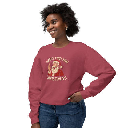 Merry Christmas Sweatshirt, Funny Holiday Crewneck, Unisex Gift, Christmas Apparel, Sarcastic Sweatshirt, Unique Holiday Clothing