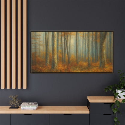 Autumn Forest Canvas Art, Framed Wall Decor, Rustic Home Decor, Nature Artwork, Gift for Nature Lovers