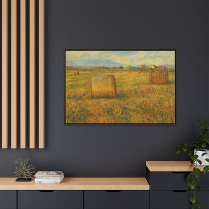 Framed Matte Canvas Wall Art - Rustic Farm Landscape, Country Decor, Home Gallery, Gift for Nature Lovers, Housewarming Decor