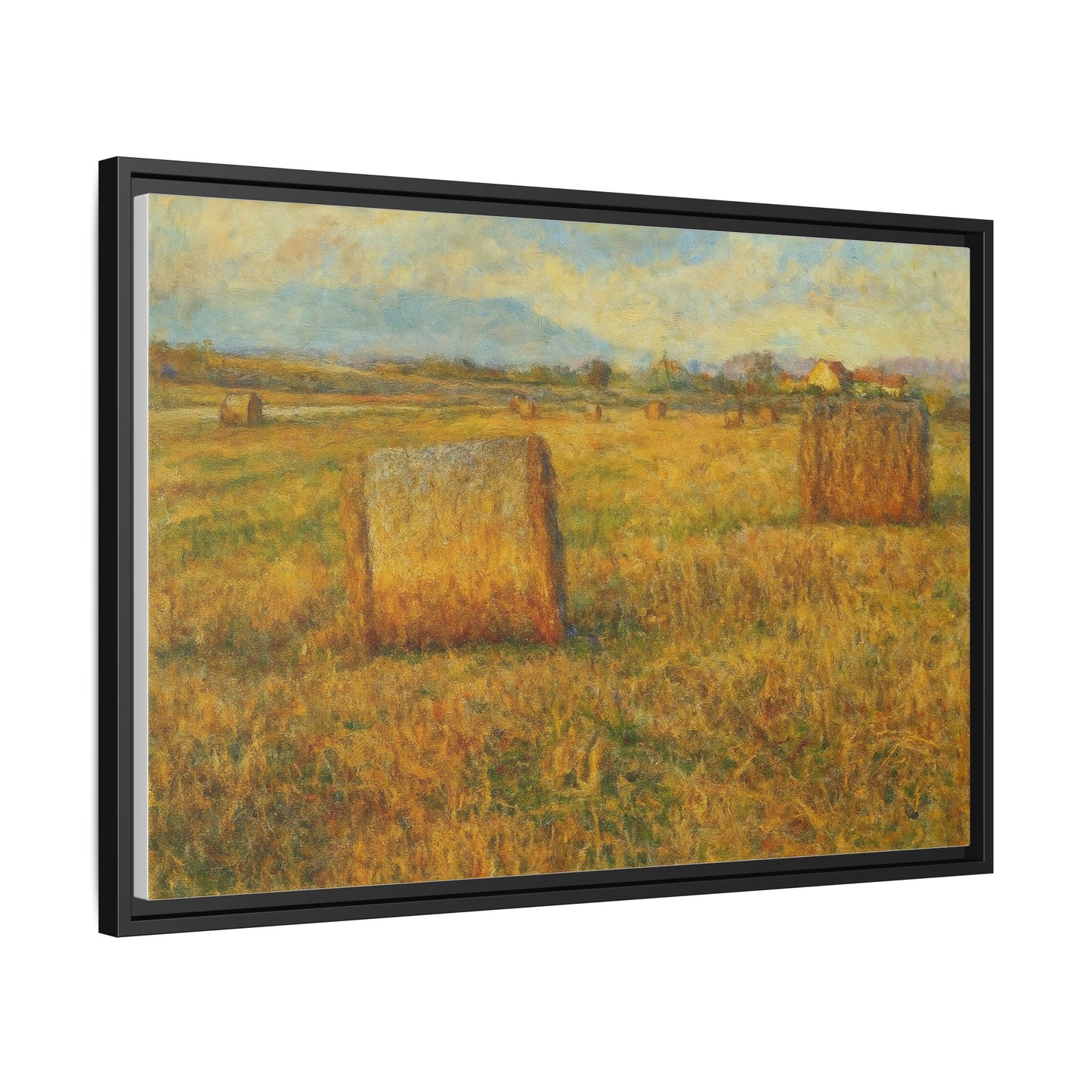 Framed Matte Canvas Wall Art - Rustic Farm Landscape, Country Decor, Home Gallery, Gift for Nature Lovers, Housewarming Decor