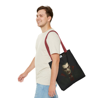 Vampire Haunted Tote Bag, Spooky Shopping Bag, Halloween Accessory, Gothic Style Handbag, Perfect for Halloween Parties, Unisex Tote