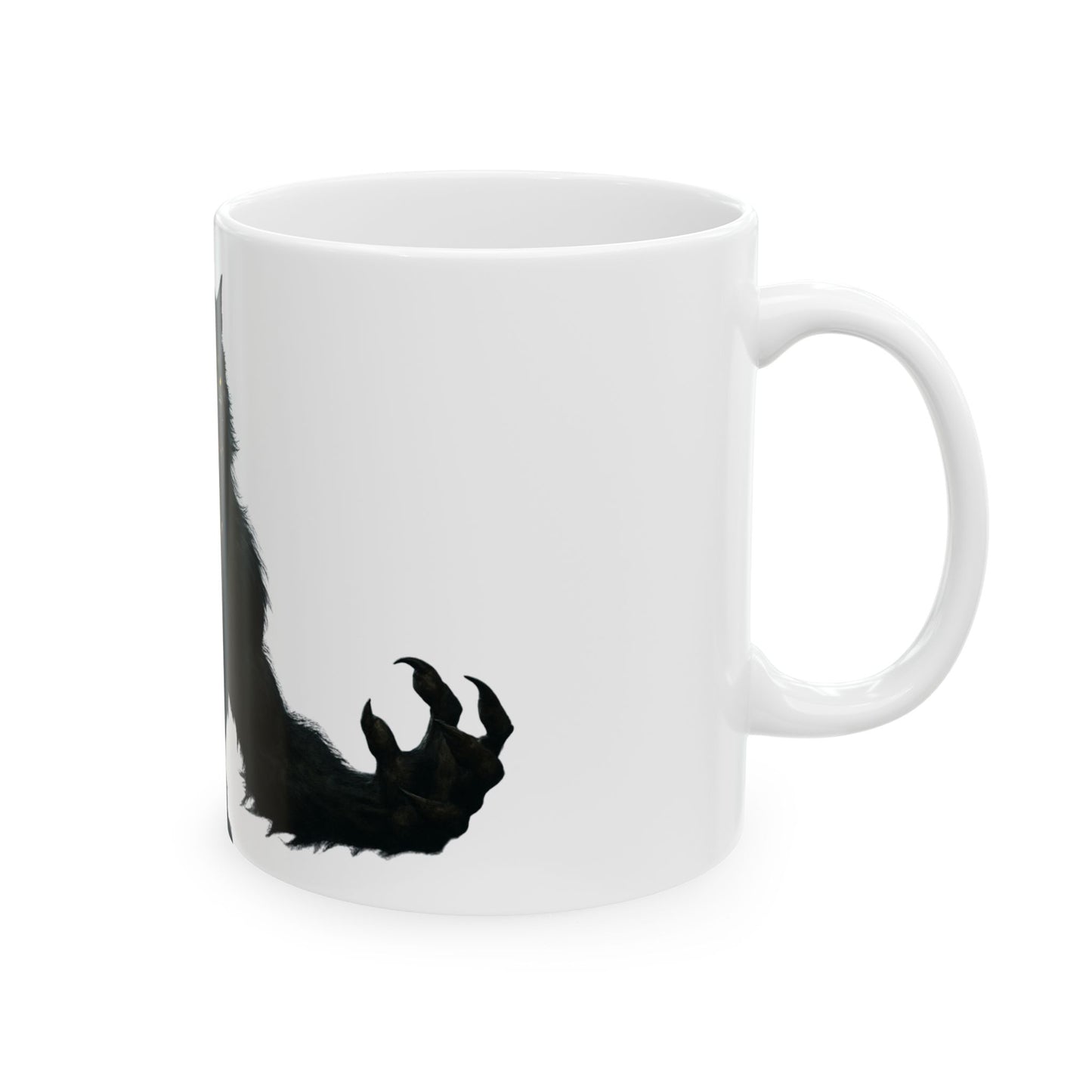 Werewolf Graphic Ceramic Mug, Unique Gift for Animal Lovers, Halloween Decor, Coffee Cup, 11oz 15oz Sizes Available
