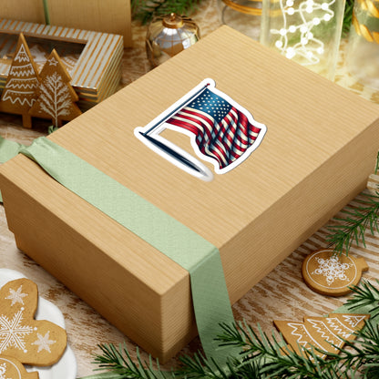 Patriotic Kiss-Cut Stickers | American Flag Decals for Laptops, Water Bottles, Scrapbooking, Fourth of July, Memorial Day
