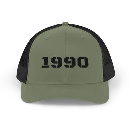 Retro 1990 Snapback Trucker Cap | Vintage Hat for 90s Nostalgia, Perfect Gift for Birthdays, Casual Wear, Summer Fun