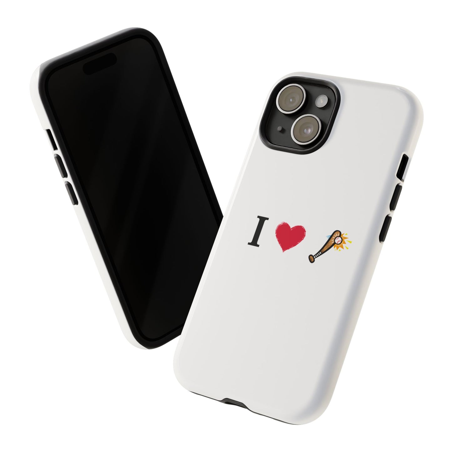 I Love Baseball Vibe Phone Case - Tough Cases for Sports Lovers, Gifts for Athletes, Fun Accessories, iPhone and Android Compatible