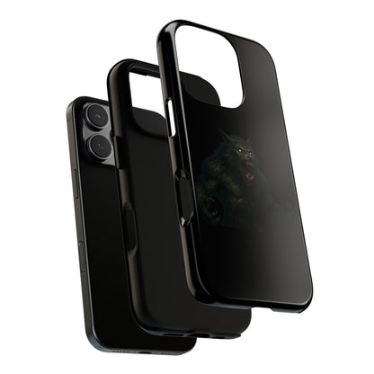 Werewolf Phone Case, Tough Cases, Black Panther Design, Gift for Animal Lovers, Phone Accessories, Fierce Phone Protection