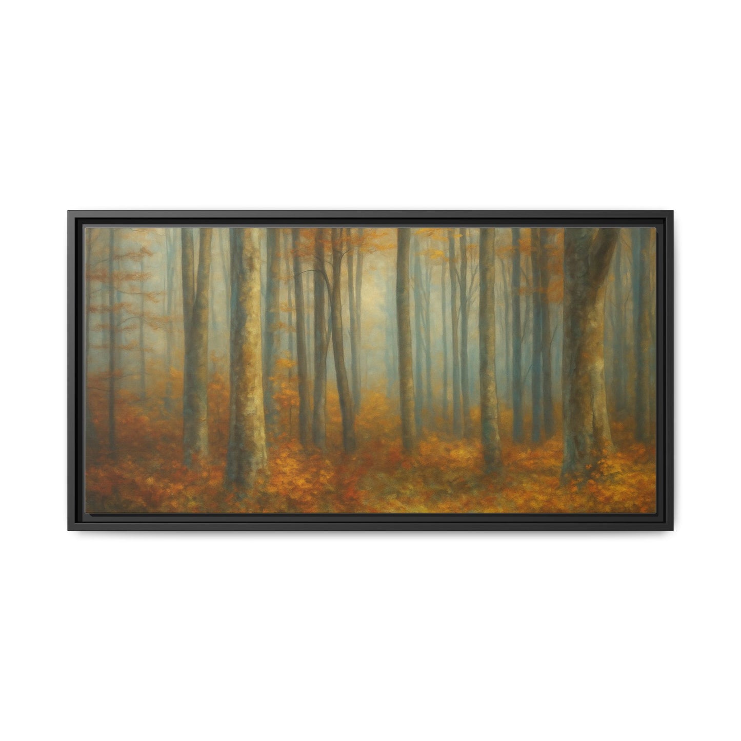 Autumn Forest Canvas Art, Framed Wall Decor, Rustic Home Decor, Nature Artwork, Gift for Nature Lovers