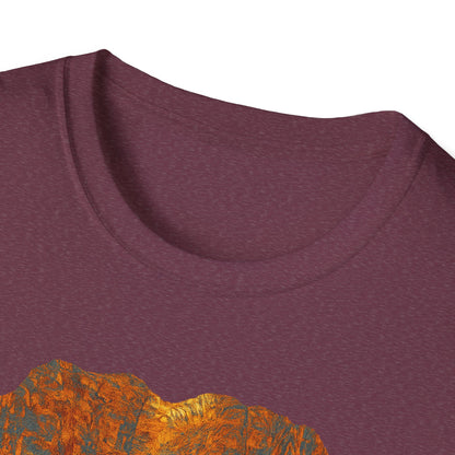 Nature-Inspired Unisex Softstyle T-Shirt, Outdoor Lover Gift, Casual Wear, Ideal for Hiking, Nature Trips, Unique Graphic Tee