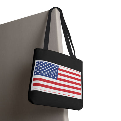 Patriotic Tote Bag, American Flag Carryall, Beach Bag, Reusable Shopping Tote, Independence Day Gift