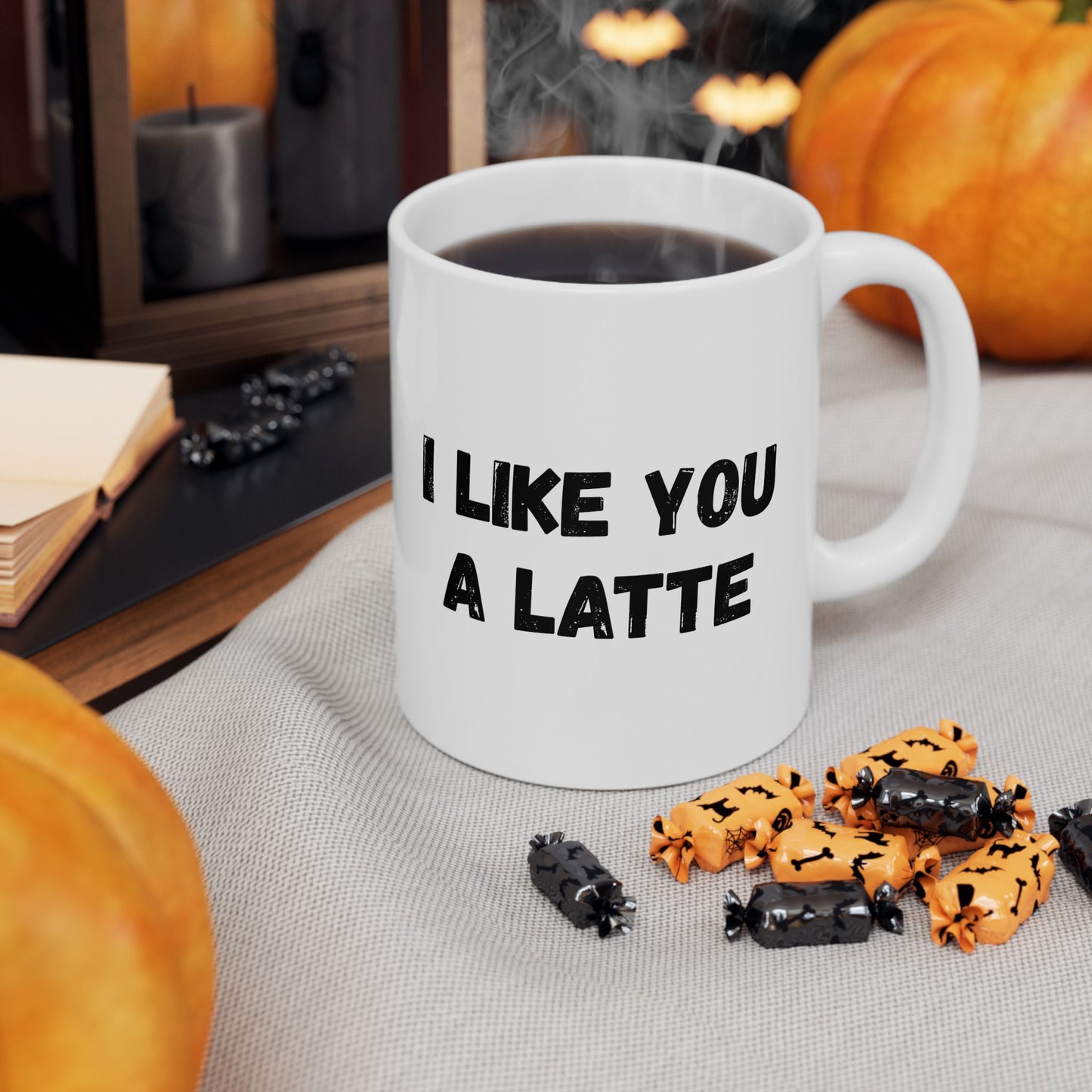 Cute Coffee Mug - I Like You A Latte - Funny Gift for Coffee Lovers, Birthday, Friend Gift, Valentine's Day - product image