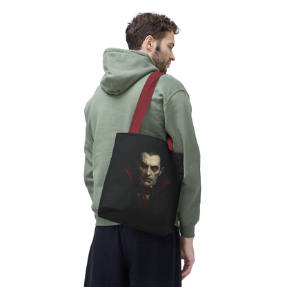 Vampire Haunted Tote Bag, Spooky Shopping Bag, Halloween Accessory, Gothic Style Handbag, Perfect for Halloween Parties, Unisex Tote