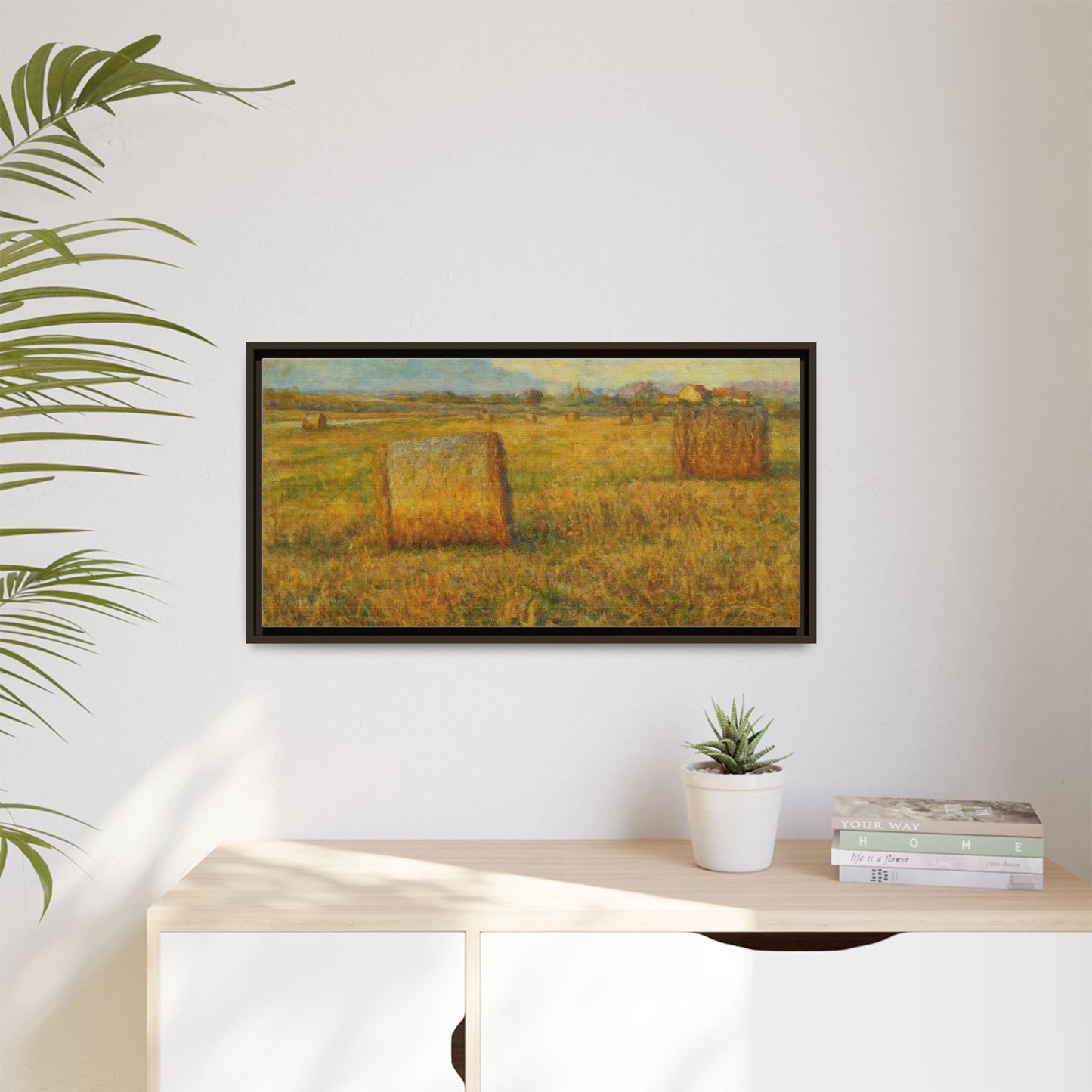 Framed Matte Canvas Wall Art - Rustic Farm Landscape, Country Decor, Home Gallery, Gift for Nature Lovers, Housewarming Decor