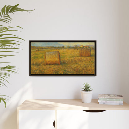 Framed Matte Canvas Wall Art - Rustic Farm Landscape, Country Decor, Home Gallery, Gift for Nature Lovers, Housewarming Decor