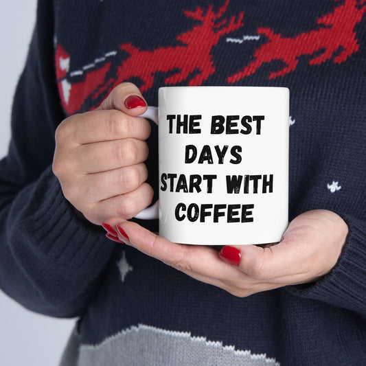 Inspirational Coffee Mug - Start Your Day Right (11oz, 15oz) - product image