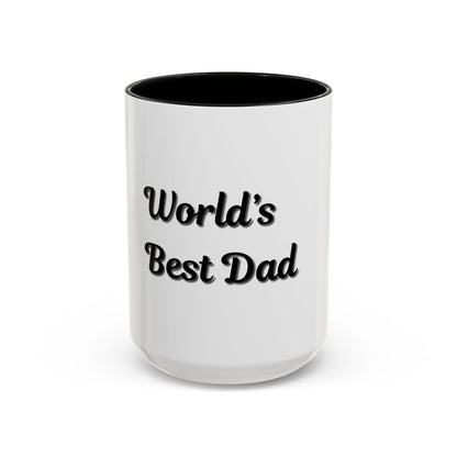 World's Best Dad Accent Coffee Mug - Perfect Gift for Father's Day