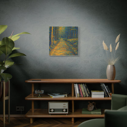 Van Gogh Style Forest Canvas Art | Nature Wall Decor, Home Office Accent, Gift for Nature Lovers, Gallery Wrapped, Living Room Wall Art