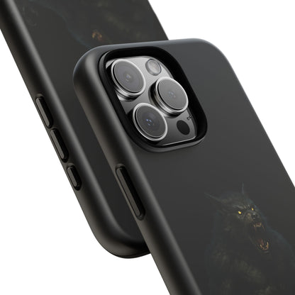 Werewolf Phone Case, Tough Cases, Black Panther Design, Gift for Animal Lovers, Phone Accessories, Fierce Phone Protection