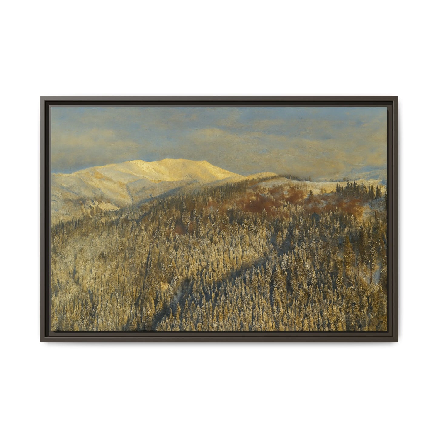 Framed Mountain Canvas Art, Perfect for Home Decor, Nature Wall Art, Gift for Nature Lovers, Cozy Atmosphere