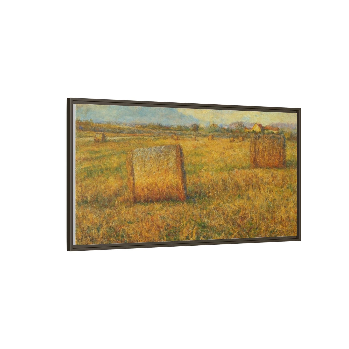 Framed Matte Canvas Wall Art - Rustic Farm Landscape, Country Decor, Home Gallery, Gift for Nature Lovers, Housewarming Decor