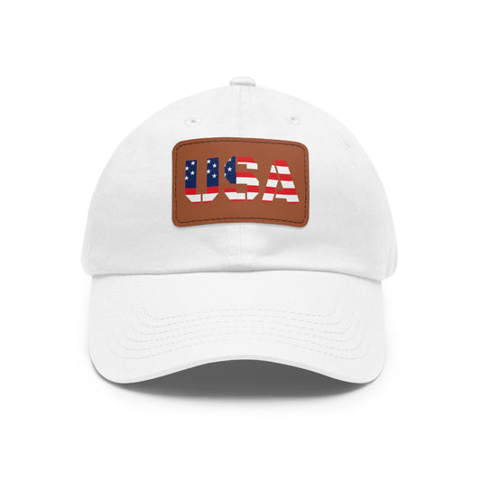Dad Hat with USA Leather Patch - product image