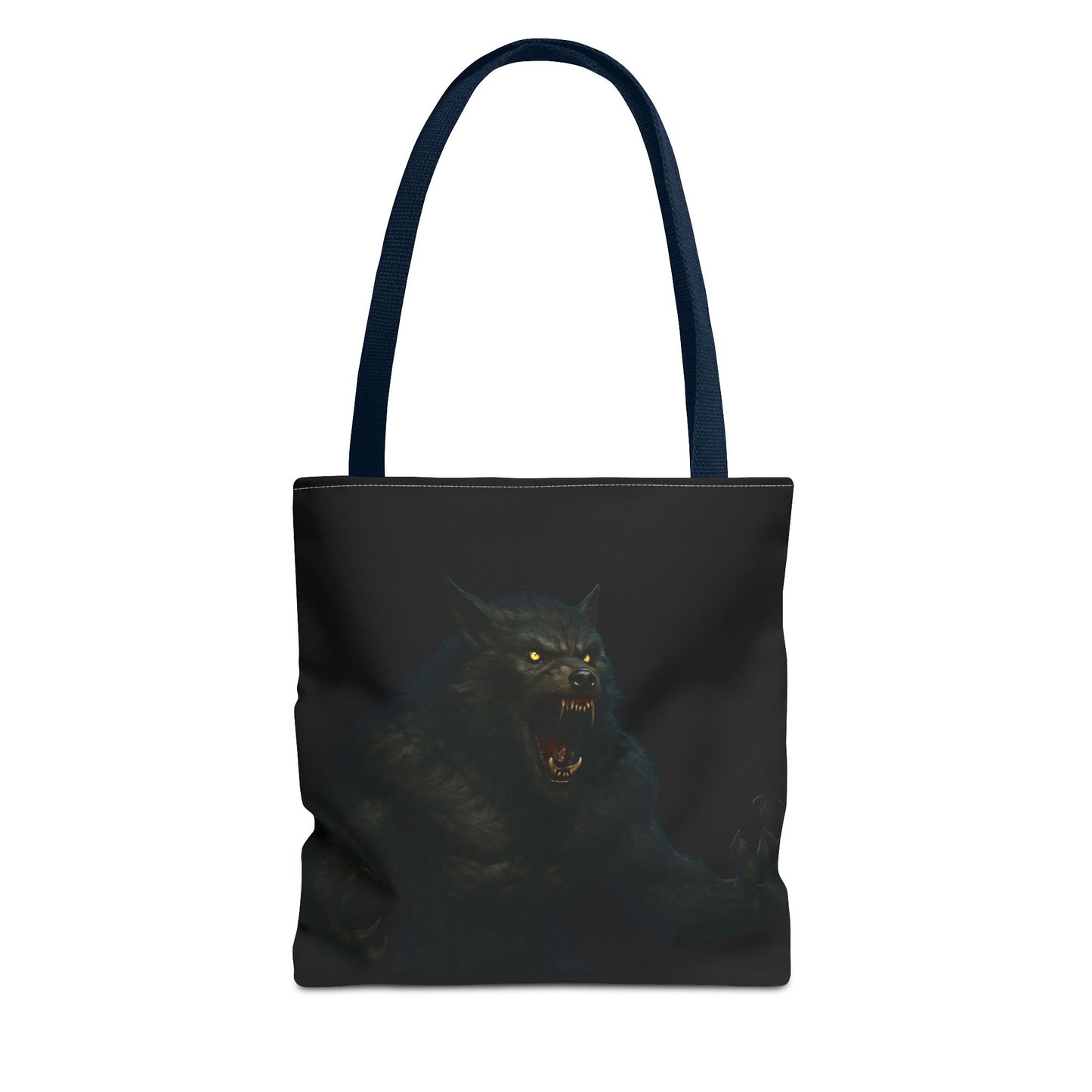 Fierce Werewolf Tote Bag, Halloween Accessories, Dark Art Tote, Animal Lover Gift, Geeky Shopping Bag